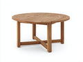 Table de jardin - Bois massif - 120x120x75 cm - Bois naturel - Style naturel contemporain
