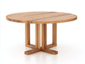 Table de jardin - Bois massif - 130x130x76 cm - Bois naturel - Style contemporain