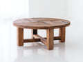 Table de jardin - Bois massif - 110x110x45 cm - Brun naturel - Style rustique