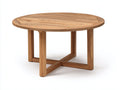 Table de jardin - Bois massif - 130x130x76 cm - Bois naturel chaud - Style contemporain